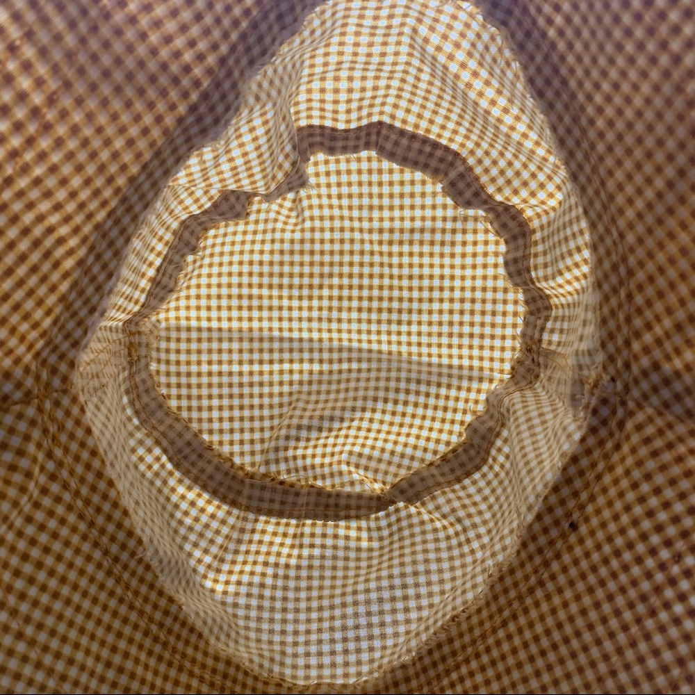 Handmade Yellow Gingham Bucket Hat - Picture 6 of 6